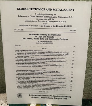 Item #30979 Global Tectonics and Metallogeny, Volume 3, Nos. 2 & 3 Parameters Controlling the...