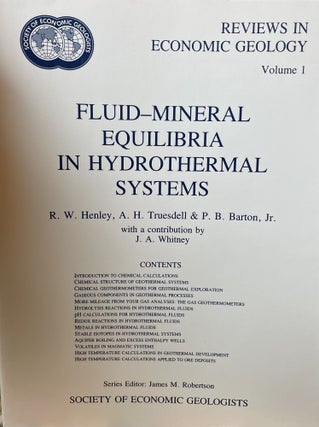 Item #31179 Fluid-Mineral Equilibria in Hydrothermal Systems. P. B. Barton