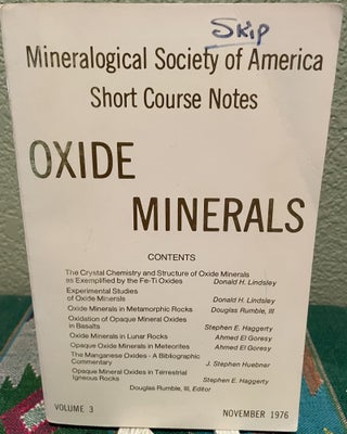 Item #31299 Oxide Minerals. Douglas Rumble
