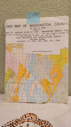 Item #31484 Geological Map of Washington County, Utah R. S. 84, Supplement to Bulletin 70. Earl...
