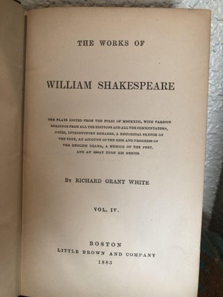 The Works of William Shakespeare Vol. IV