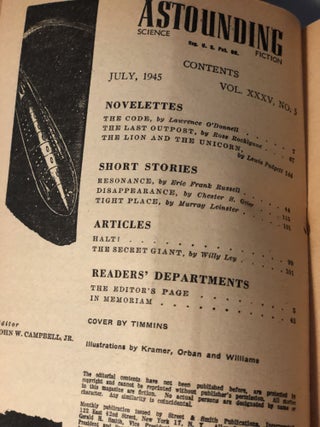 Astounding Science Fiction July 1945