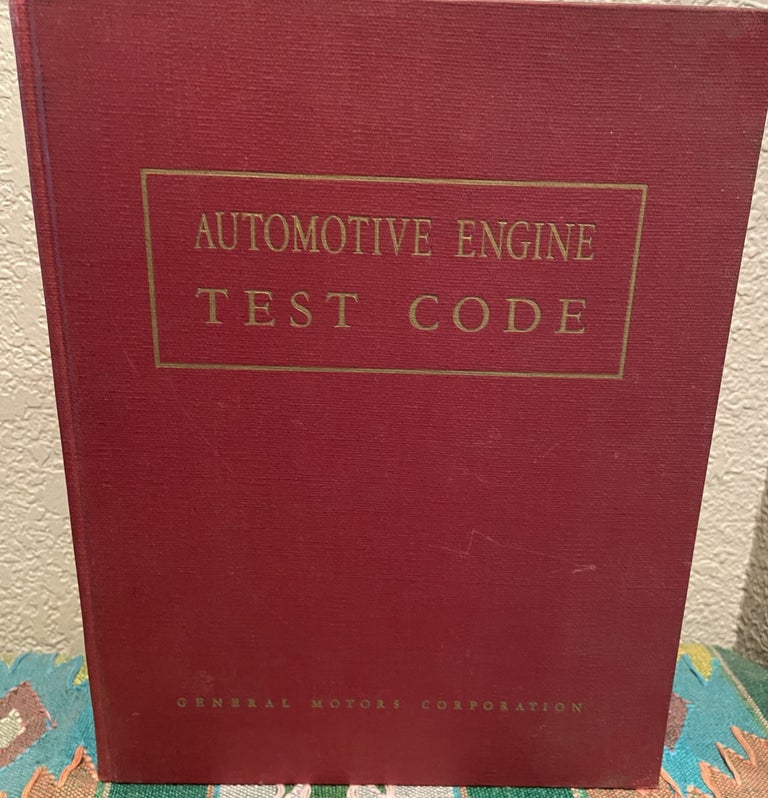 Item #5558381 Automotive Engine Test Code. General Motor Corporation.