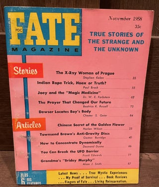 Item #5558467 Fate Magazine True Stories of the Strange and the Unknown November 1958. Mary Fuller