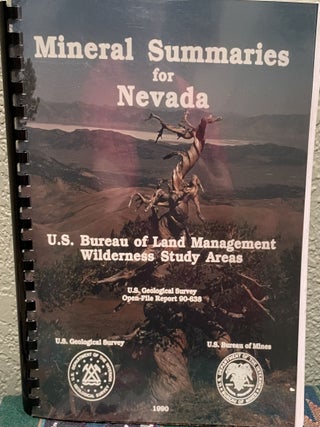 Item #5563016 Mineral Summaries for Nevada. James E. Conrad