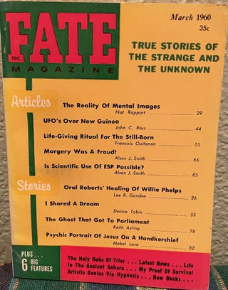 Item #5563071 FATE MAGAZINE True Stories of the Strange and Unknown Vol. 13 No. 3 Issue 120. Mary...