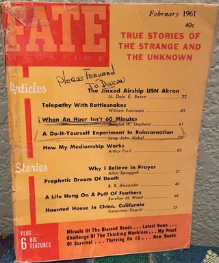 Item #5563084 Fate Magazine True Stories of the Strange and the Unknown February 1961 Vol 14 No 2...