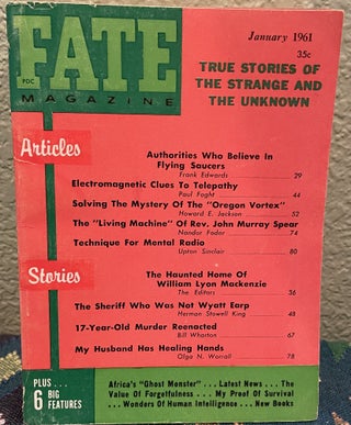 Item #5563086 Fate Magazine True Stories of the Strange and the Unknown January 1961 Vol 14 No 1...