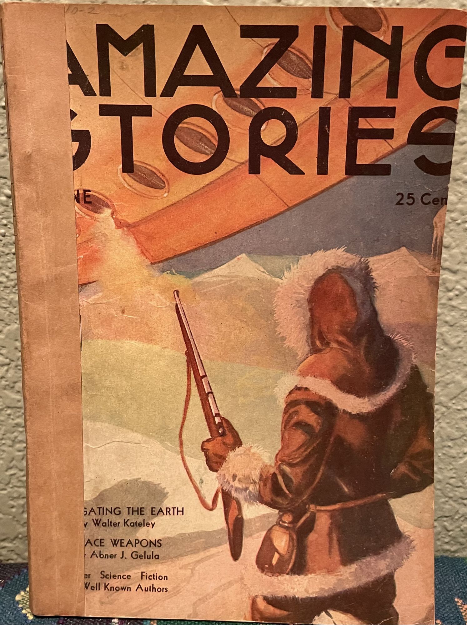 Amazing Stories Science Fiction Vol. 9 No. 2 June 1934. Peril Milton R. Sloane O'Connor T., Maughan Ralph, Kateley Walter, Rosborough L. B., Gelula Abner J., Verne Jules.