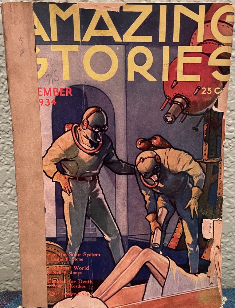 Item #5563186 Amazing Stories Science Fiction, December 1934 Vol. 9 No. 8. Preston Robert Page Sloane O'Connor T., Brandt C. A., Alexander W., Kostkos Henry J., Jones Neil R. Coblentz Stanton A.