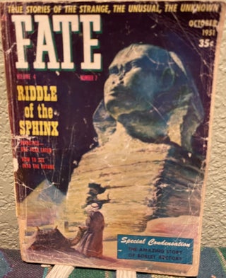 Item #5563204 Fate Magazine, True Stories of the Strange, The Unusual, The Unknown October 1951...
