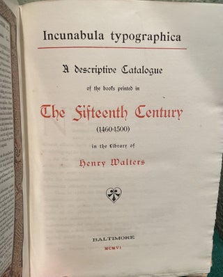 Henry Walter's Collection of XVth Century Books