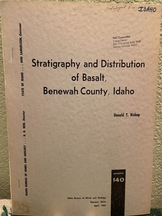 Item #5563750 Stratigraphy and Distribution of Basalt, Benewah County, Idaho, Pamphlet 140....