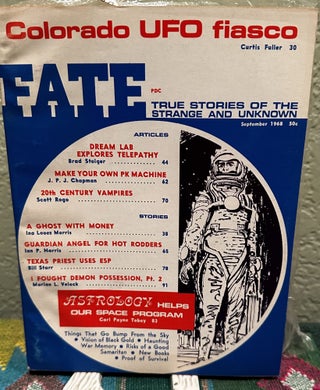 Item #5564006 Fate Magazine; True Stories of the Strange and Unknown September 1968 Vol. 21 No. 9...