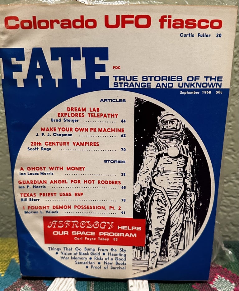 Item #5564006 Fate Magazine; True Stories of the Strange and Unknown September 1968 Vol. 21 No. 9 Issue 222. Mary Margaret Fuller.