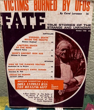 Item #5564007 Fate Magazine; True Stories of the Strange and Unknown October 1968 Vol. 21 No. 10...