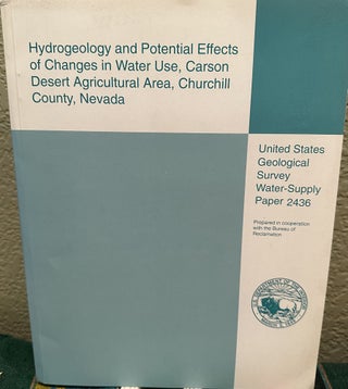 Item #5564034 Hydrogeology and Potential Effects of Changes in Water Use, Carson Desert...