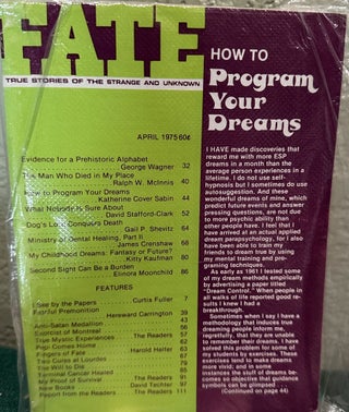 Item #5564074 Fate Magazine; True Stories of the Strange and Unknown April 1975 Vol. 28 No. 4...
