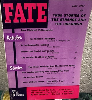 Item #5564127 Fate Magazine: True Stories of the Strange and Unknown July 1962 Vol15 No 7...