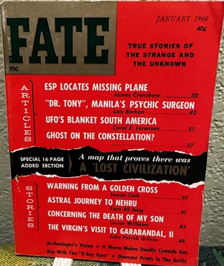 Item #5564134 Fate Magazine: True Stories of the Strange and Unknown January 1966 Vol 19 No 1...