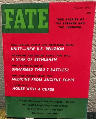 Item #5564142 Fate Magazine: True Stories of the Strange and Unknown January 1963 Vol 16 No 1...