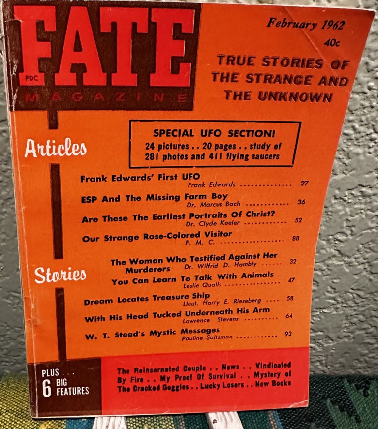 Item #5564144 Fate Magazine: True Stories of the Strange and Unknown February 1962 Vol 15 No 2 Issue 143. Mary Margaret Fuller.