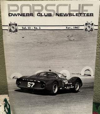 Item #5564223 Porsche Owners Club Newsletter Vol. 13 No. 5 Nov., 1967. Robert J. Remeika