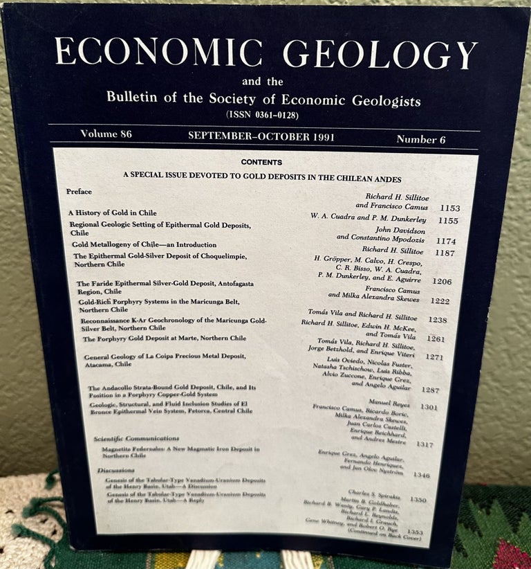 Item #5564580 Ecoomic Geology Volume September-October 1991 86 Number 6. Brian J. Skinner.