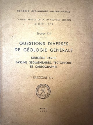 Item #5564687 Questions Diverses De Geologie Generale Deuxieme Partie Bassins Sedimentaires,...