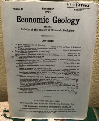 Item #5564834 Economic Geology and the Bulletin of the Society of Economic Geologists Volume 49...