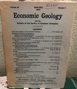 Item #5564837 Economic Geology and the Bulletin of the Society of Economic Geologists Volume 49...