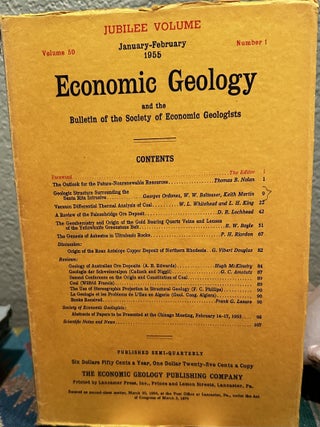 Item #5564876 Economic Geology and the Bulletin of the Society of Economic Geologists Volume 50...