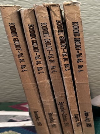 Economic Geology and the Bulletin of the Society of Economic Geologists Volume 46 NUMBER 5 - 8, August - December 1951, Volume 45 Number 4 June-July 1950