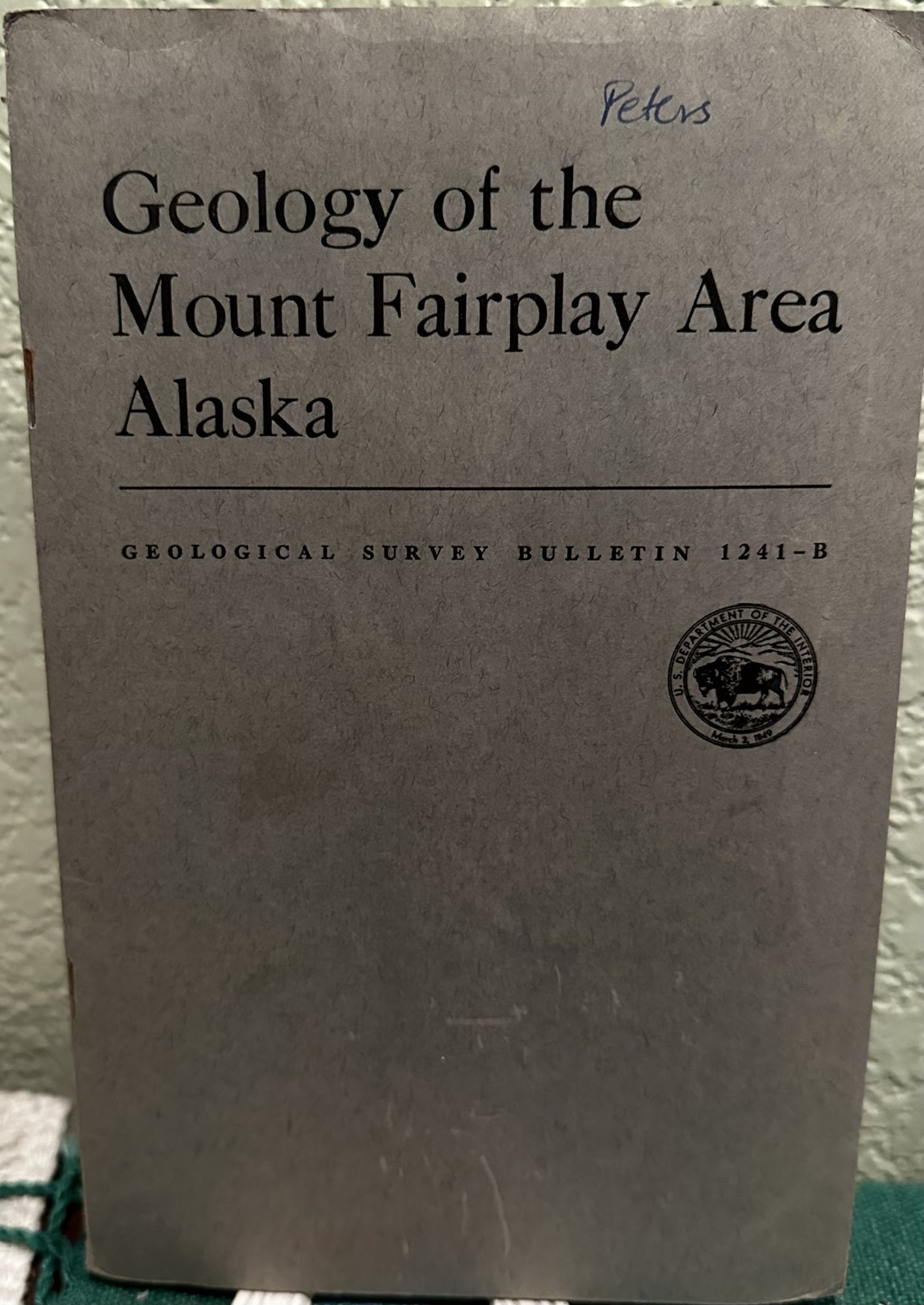 Geology of the Mount Fairplay Area Alaska Bulleting 1241-B. Helen L. Foster.