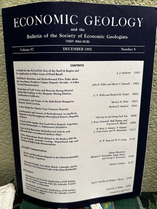 Item #5565054 Economic Geology and the Bulletin of the Society of Economic Geologists Volume 87...