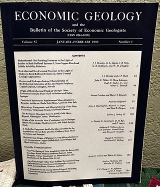 Item #5565061 Economic Geology and the Bulletin of the Society of Economic Geologists Volume 87...