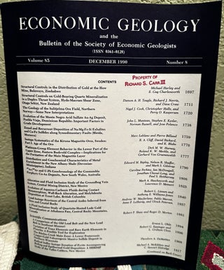Item #5565070 Economic Geology and the Bulletin of the Society of Economic Geologists Volume 85...