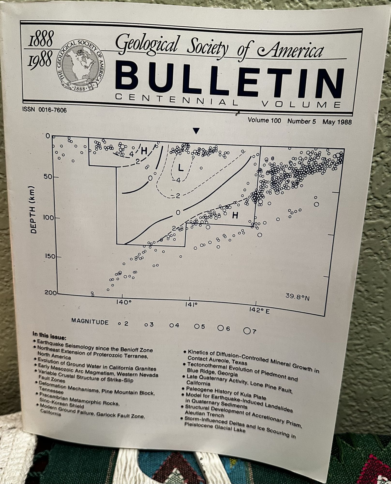 Geological Society of America Bulletin Volume 100 Number 5 May 1988. The Geological Society of America.