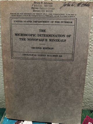 Item #5565266 The Microscopic Determination Of The Nonopaque Minerals: Geological Survey...