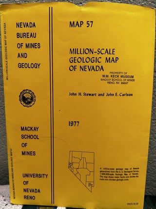 Item #5565540 Map 57, Million-Scale Geologic Map of Nevada. John H. Stewart, John E. Carlson