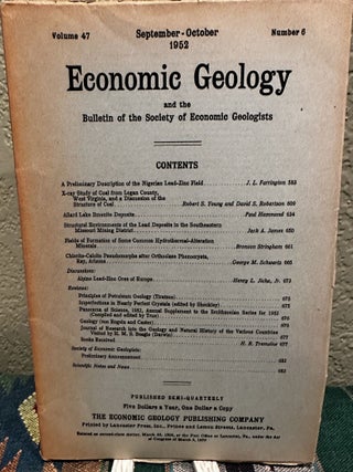Item #5565593 Economic Geology and the Bulletin of the Society of Economic Geologists Volume 47, ...