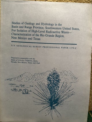 Item #5565638 Studies of Geology and Hydrology in the Basin and Range Province, Southwestern...