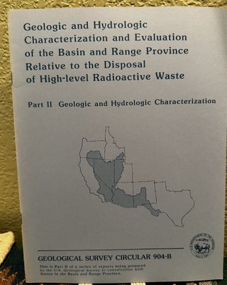 Item #5565639 Geologic and Hydrologic Characterization and Evaluation of the Basin and Range...