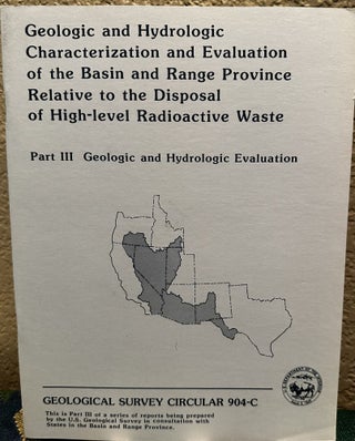 Item #5565640 Geologic and Hydrologic Characterization and Evaluation of the Basin and Range...