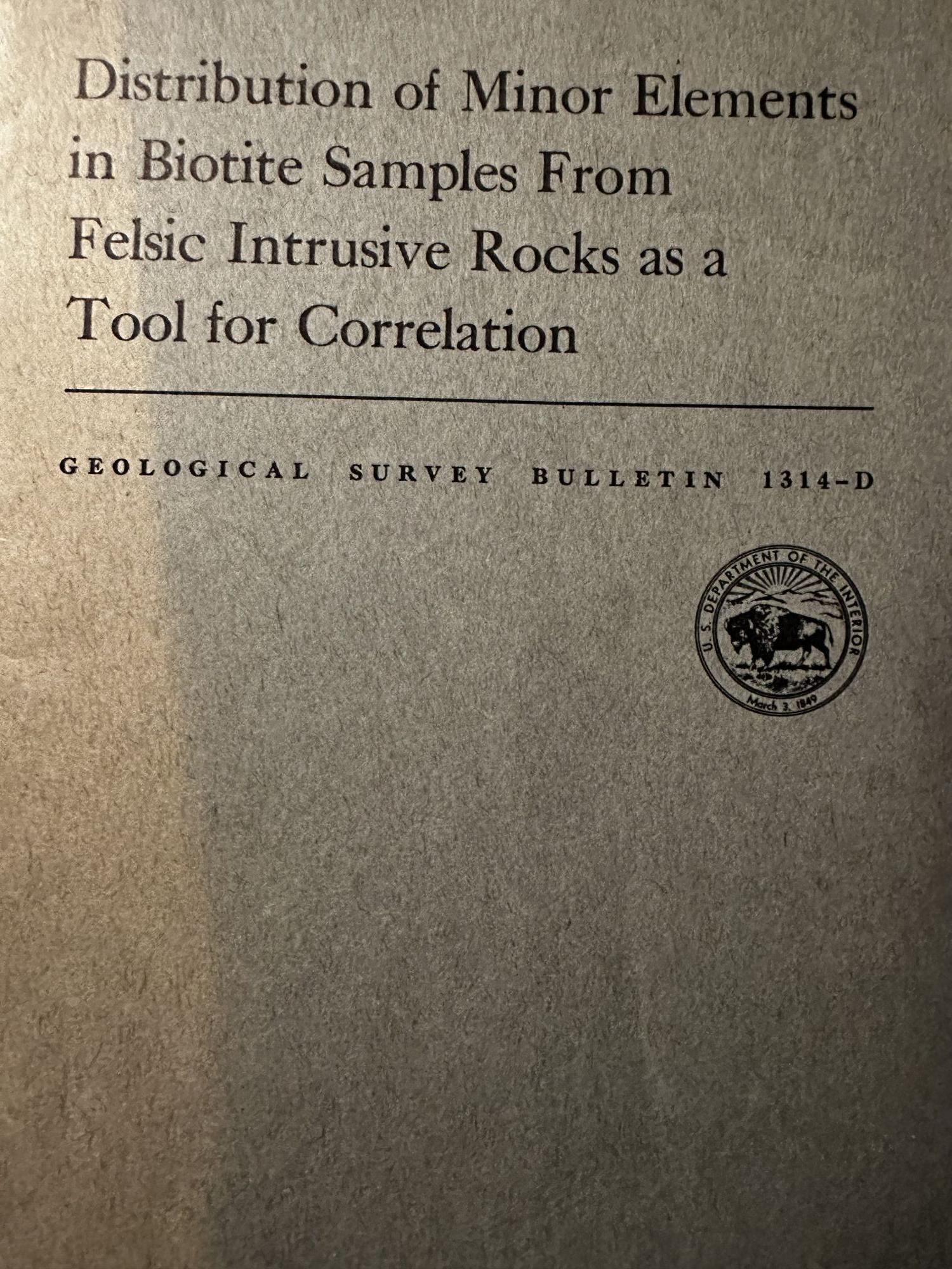 A Geochemical Study of Alluvium-Covered Copper Deposits in Pima County, Arizona. Lyman C. Huff, A P. Marranzino, H M. Nakagawa, b&w Photos Map Inserts.