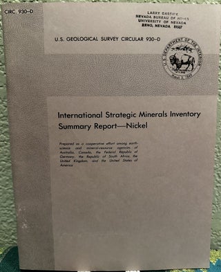 Item #5566045 International Strategic Minerals Inventory Summary Report -- Nickel, U.S....