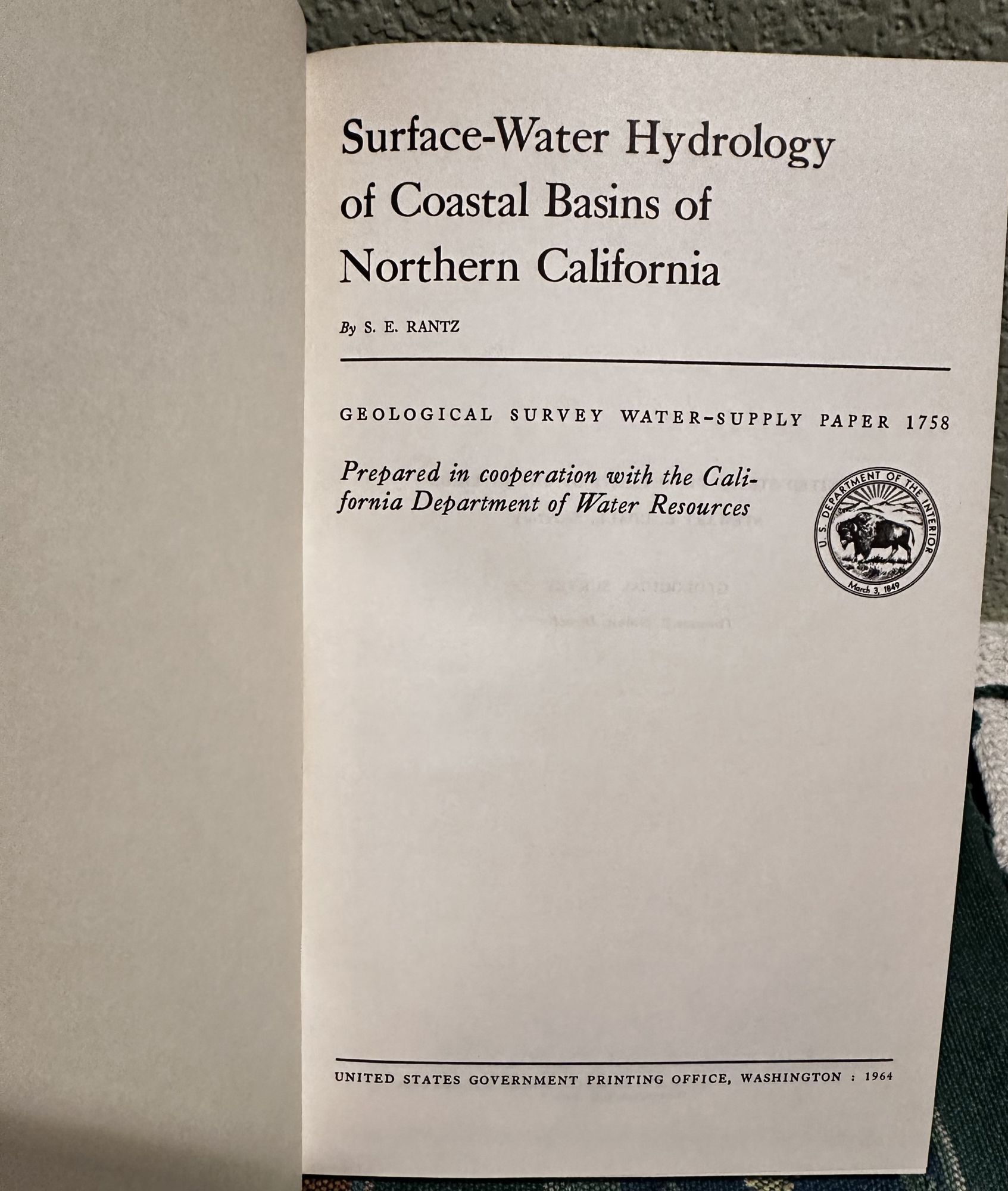 Surface-Water Hydrology of Coastal Basins of Northern California ...