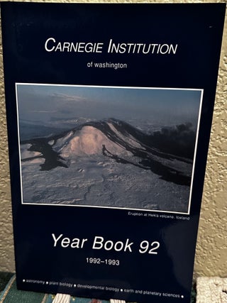 Item #5566370 1992-1993 Year Book - Carnegie Institution of Washington. Carnegie Institution of...