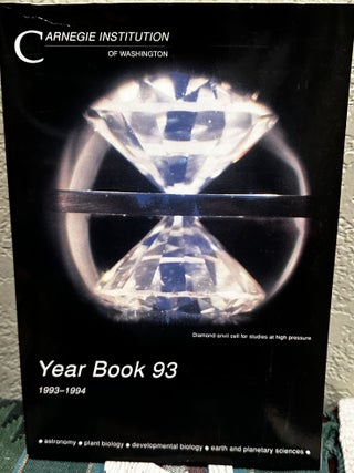 Item #5566371 1993-1994 Year Book - Carnegie Institution of Washington. Carnegie Institution of...