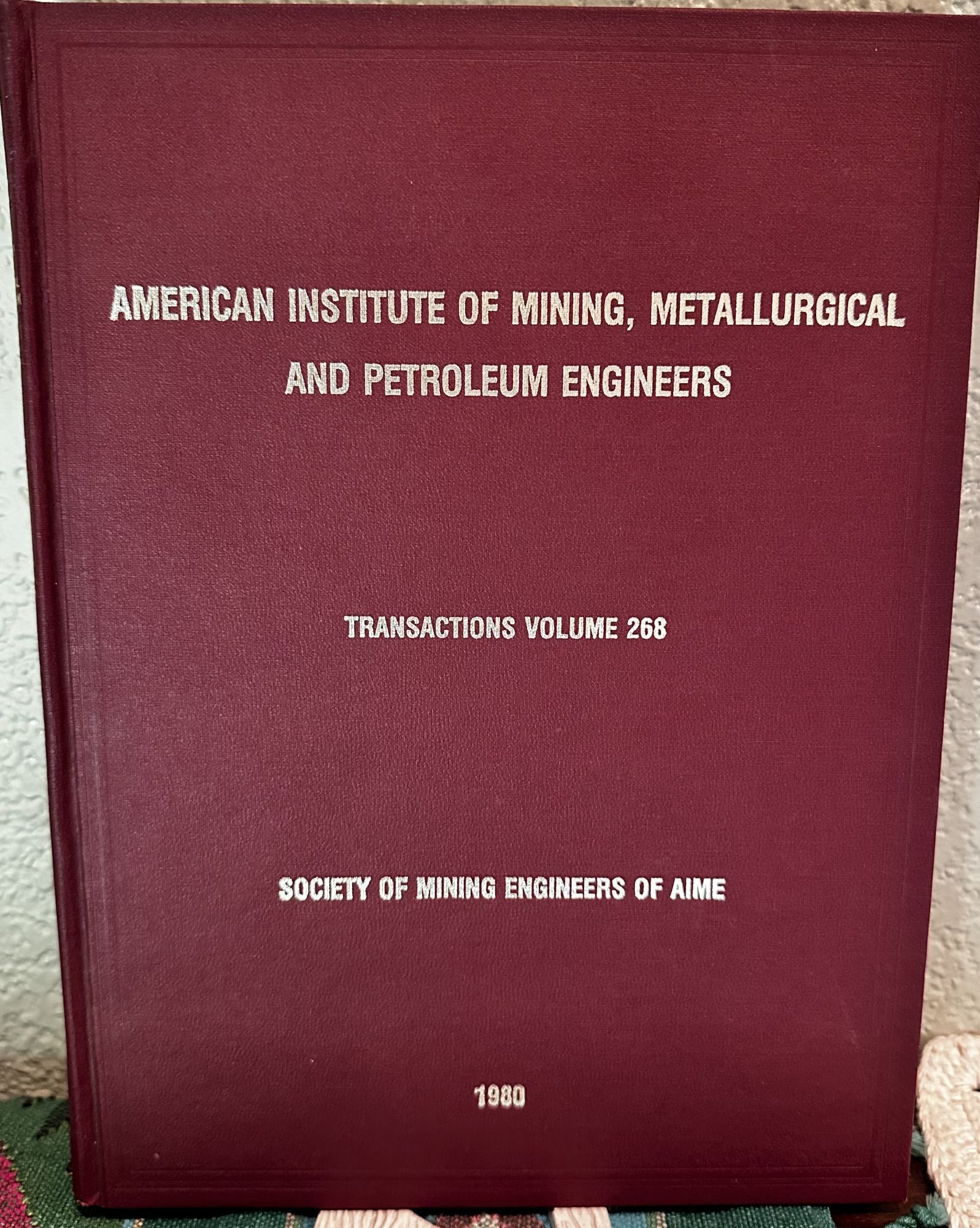 Transactions of the American Institute of mining, Metallurgical and Petroleum Engineers, Volume 268. Society of Mining Engineers of AIME.